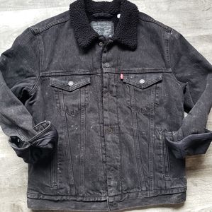 Men's Levi's black sherpa jacket